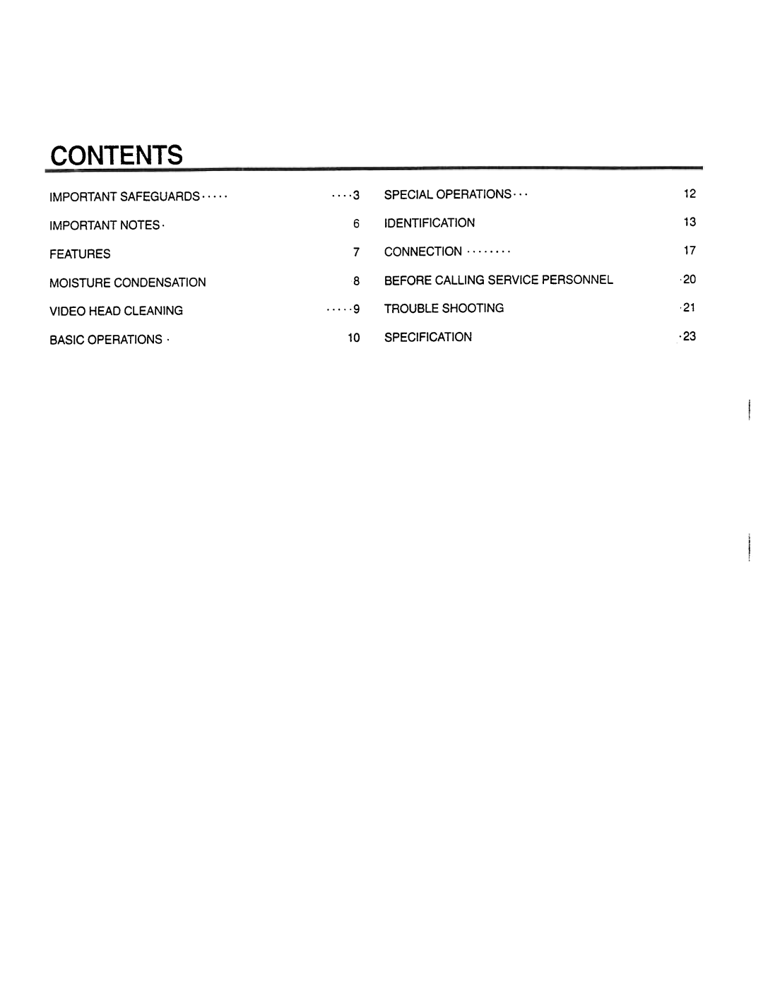 Audiovox AVP7000 manual Contents 