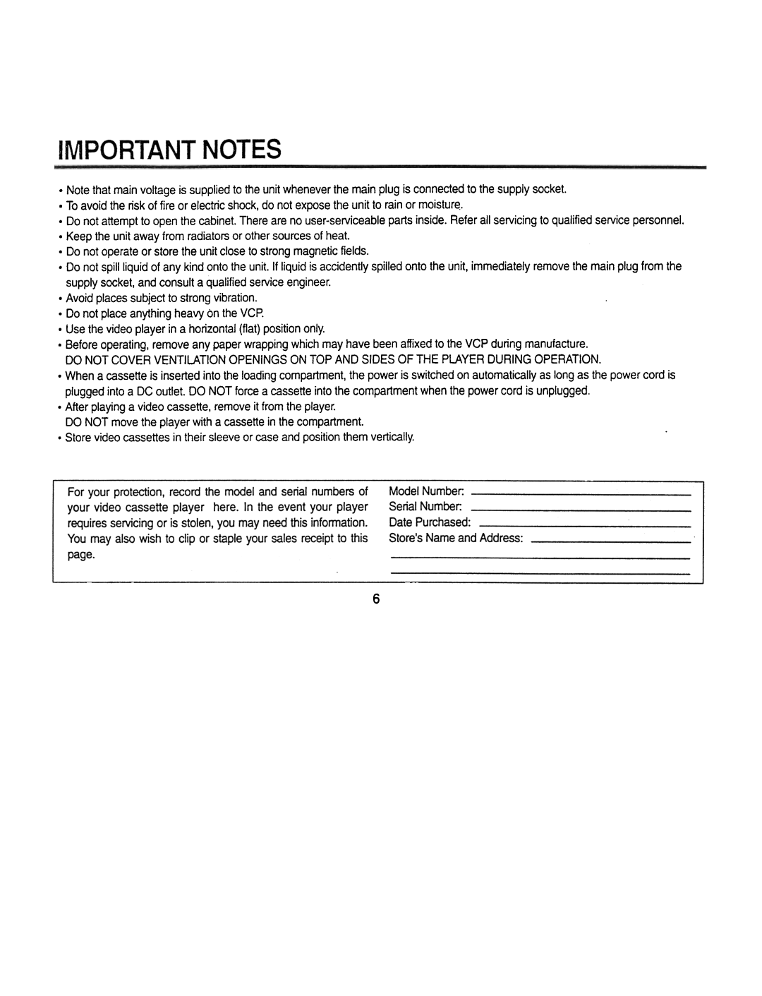 Audiovox AVP7000 manual 