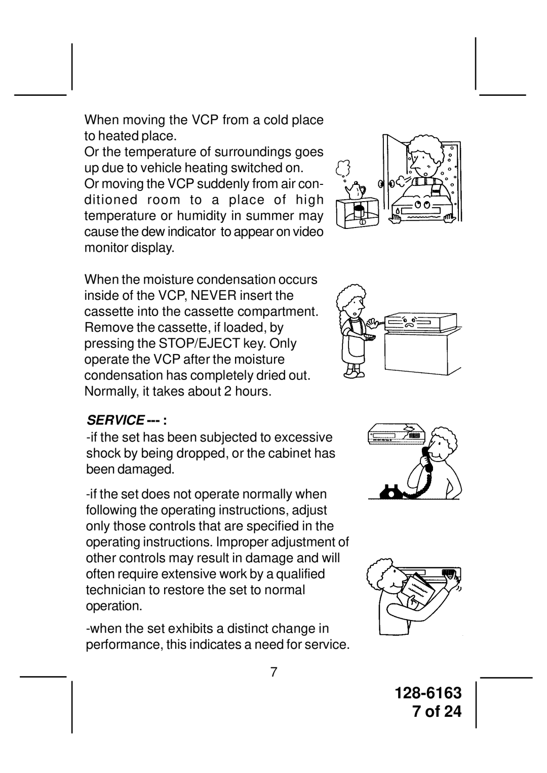 Audiovox AVP7380 instruction manual Service 