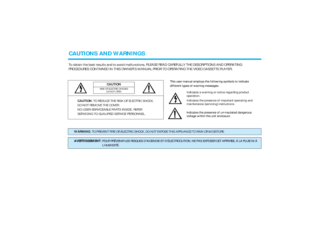 Audiovox AVP8280 manual Indicates a warning or notice regarding product operation 