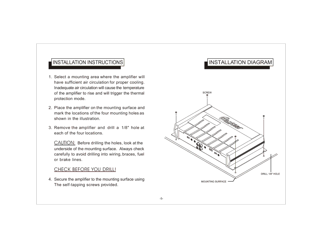 Audiovox AXT-550 owner manual Installation Instructions, Installation Diagram 