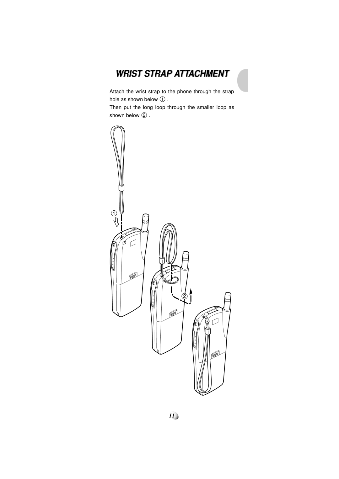 Audiovox CDM-4000, CDM-4000 XL manual Wrist Strap Attachment 