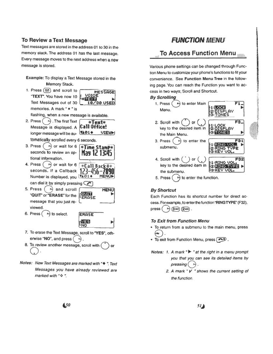 Audiovox CDM 4500 manual To Access Function Menu, ~ ~, View~, Tomatically scrolled every 6 seconds Press G Or wait for 