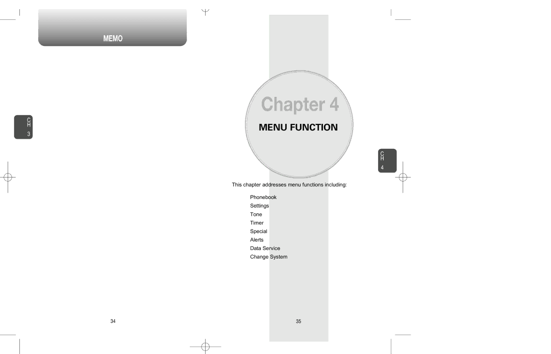 Audiovox CDM-8200 warranty Menu Function, Memo 