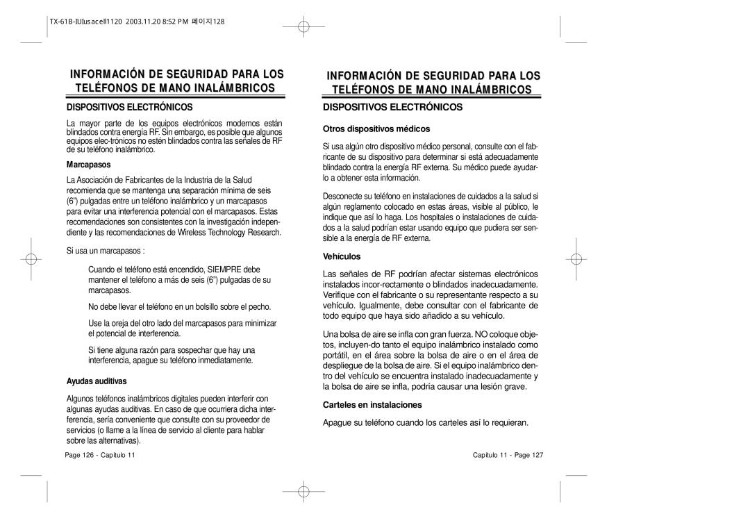 Audiovox CDM 8400 manual Dispositivos Electrónicos, Apague su teléfono cuando los carteles así lo requieran 