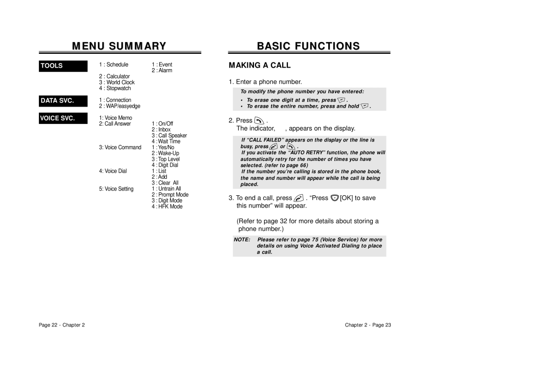 Audiovox CDM-8410 owner manual Making a Call, Enter a phone number, Press Indicator, , appears on the display 