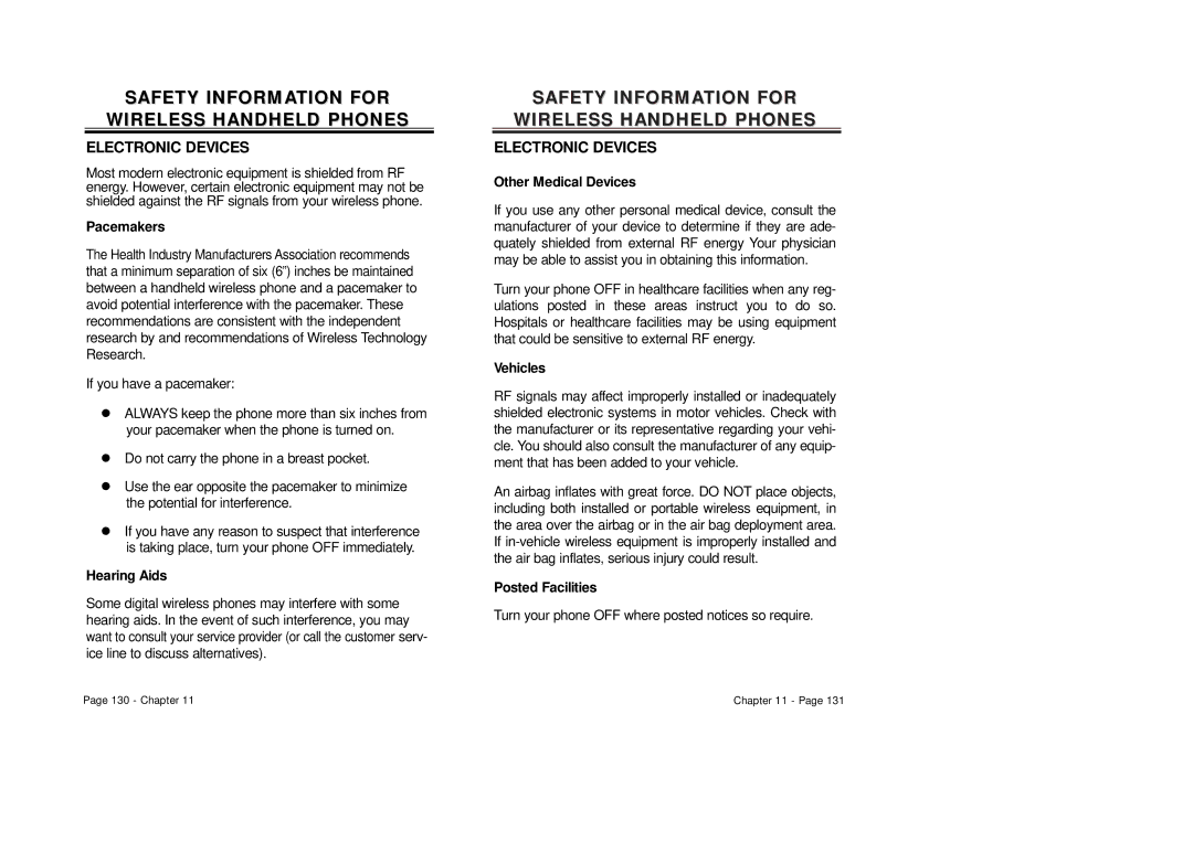 Audiovox CDM-8410 owner manual If you have a pacemaker, Turn your phone OFF where posted notices so require 