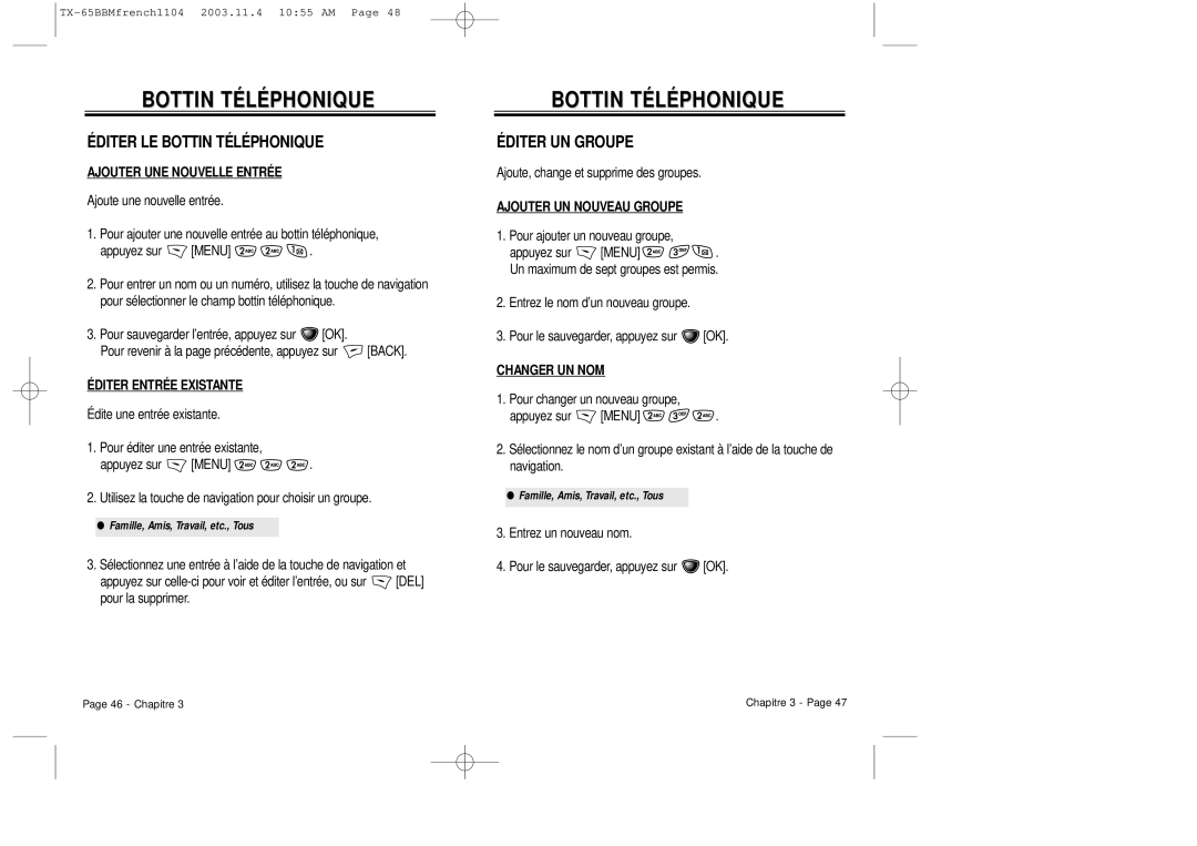 Audiovox CDM 8450 owner manual Éditer LE Bottin Téléphonique, Éditer UN Groupe 