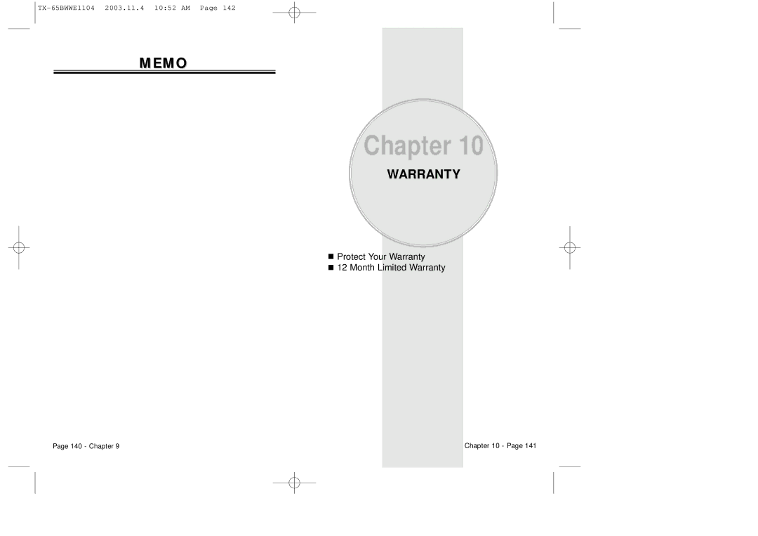 Audiovox CDM-8455 manual Memo 