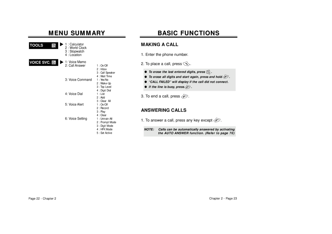 Audiovox CDM 8500 owner manual Making a Call, Answering Calls 