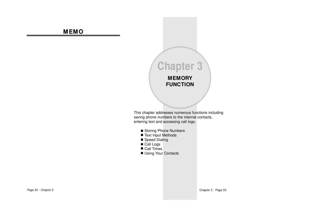 Audiovox CDM 8500 owner manual Memory Function 