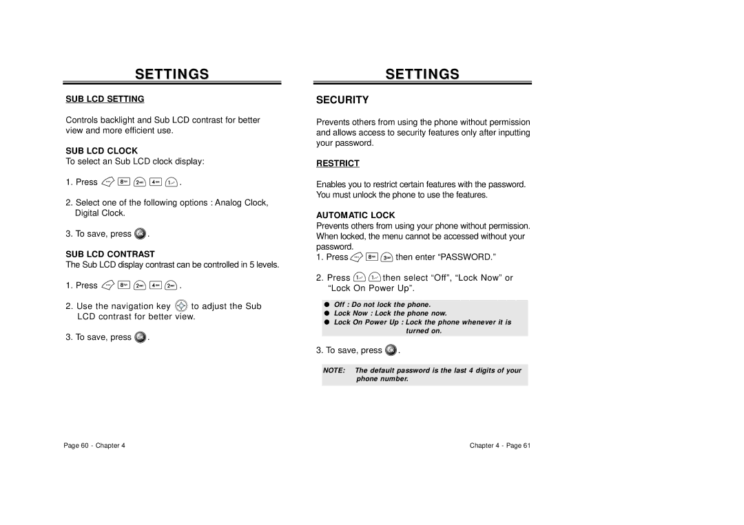 Audiovox CDM 8500 owner manual Security 