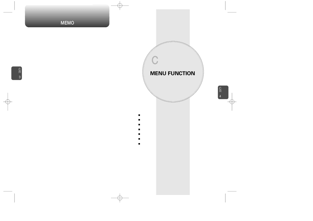 Audiovox CDM-8615 manual Menu Function, Memo 