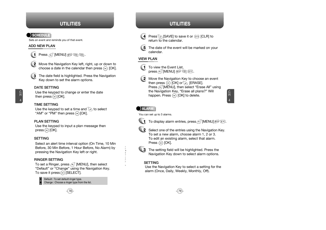 Audiovox CDM 8615 manual Utilities 