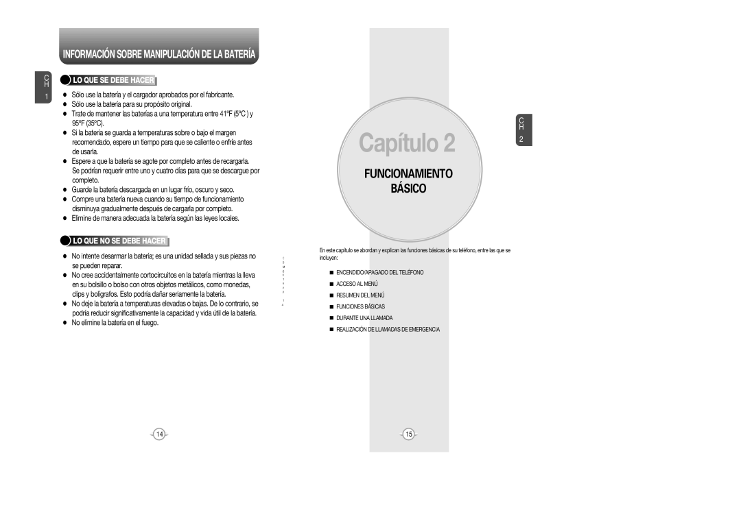 Audiovox CDM 8615 manual LO QUE SE Debe Hacer, LO QUE no SE Debe Hacer, No elimine la batería en el fuego 