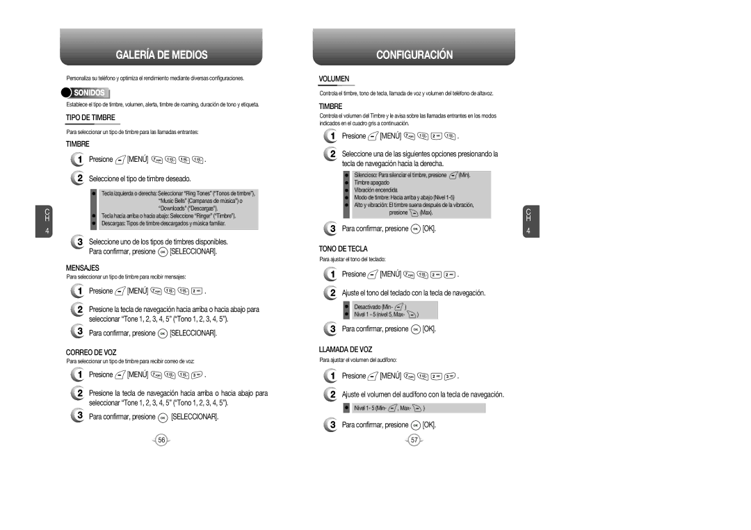 Audiovox CDM 8615 manual Configuración, Sonidos 