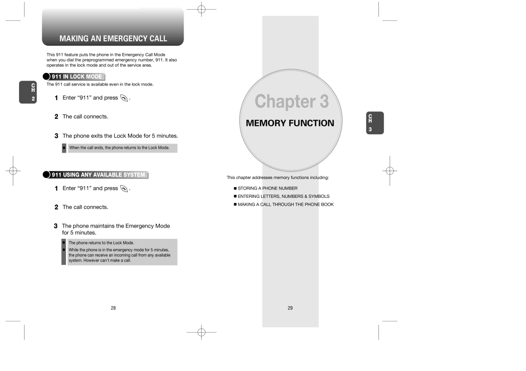 Audiovox CDM-8900, CDM 8900 owner manual Making AN Emergency Call, Lock Mode, Using ANY Available System 