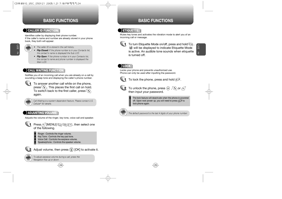 Audiovox CDM-8910US warranty Press Menu , then select one of the following, Adjust volume, then press OK to activate it 