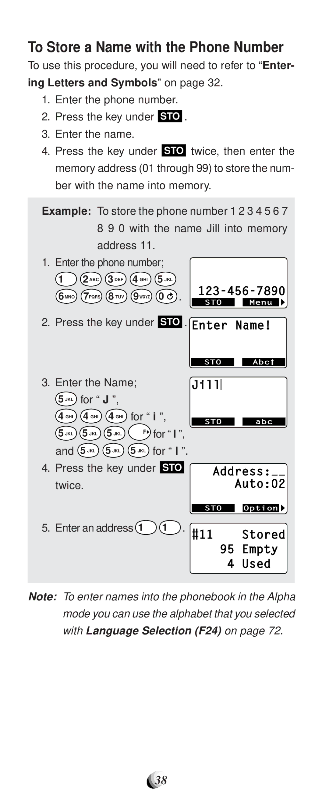 Audiovox CDM-9100 manual To Store a Name with the Phone Number, For l, Enter an address 1 1 