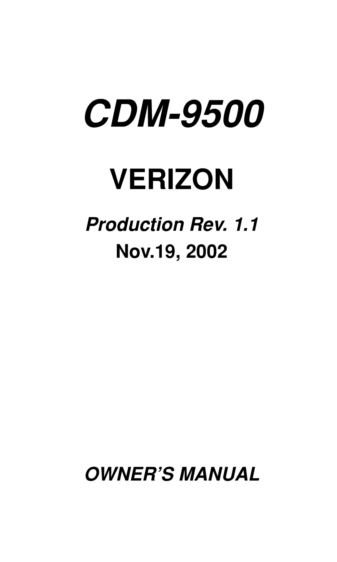 Audiovox CDM-9500 owner manual 