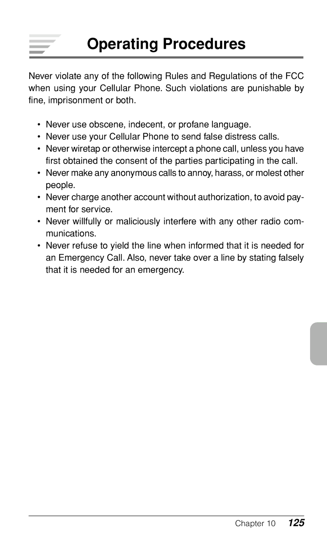 Audiovox CDM-9500 owner manual Operating Procedures 