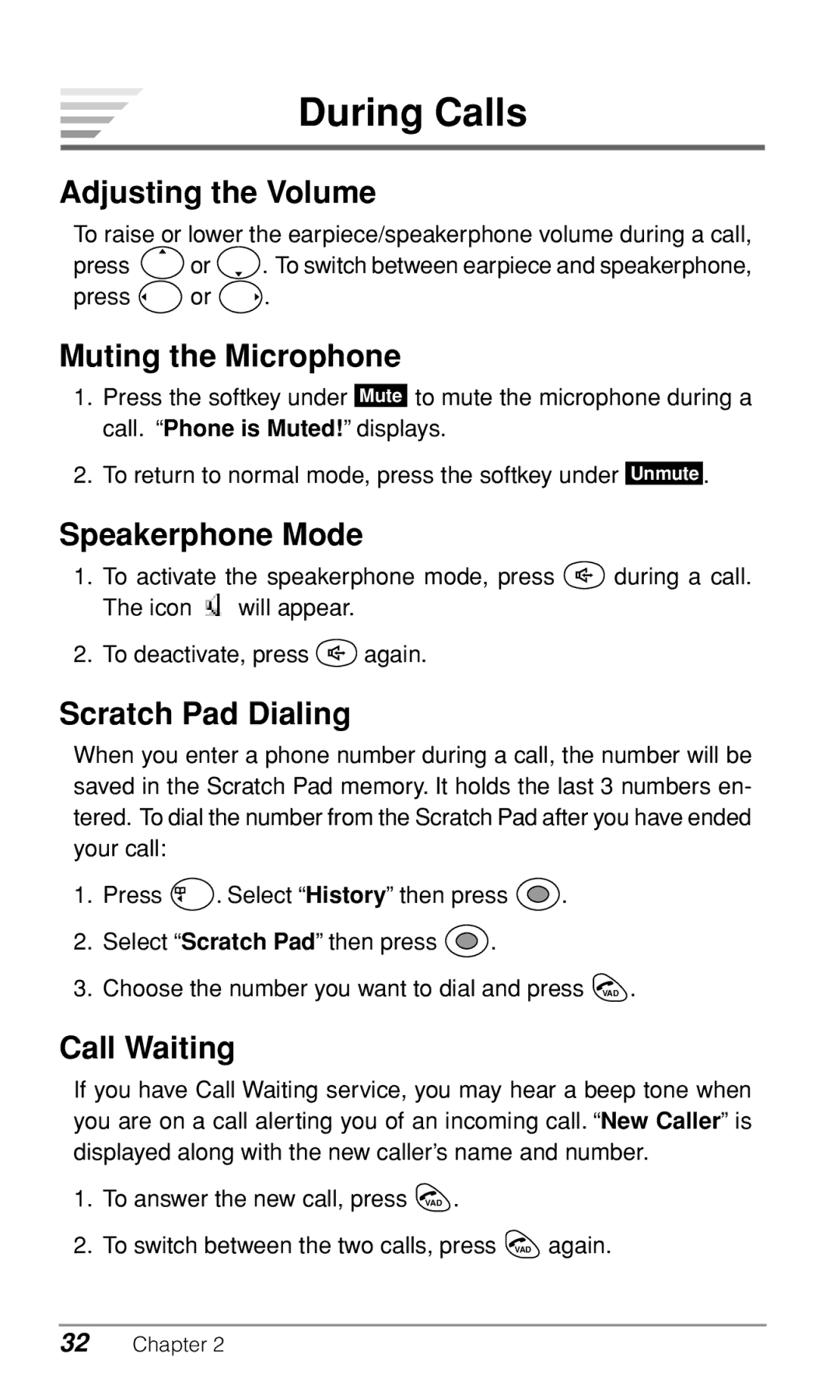 Audiovox CDM-9500 owner manual During Calls 