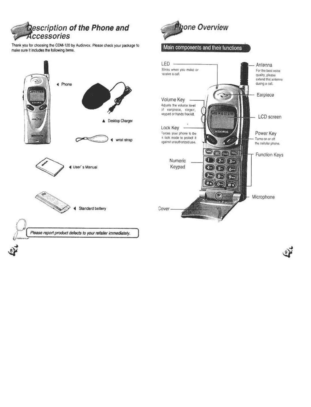 Audiovox CDM120 manual ~ Phone, Desktop Charger 