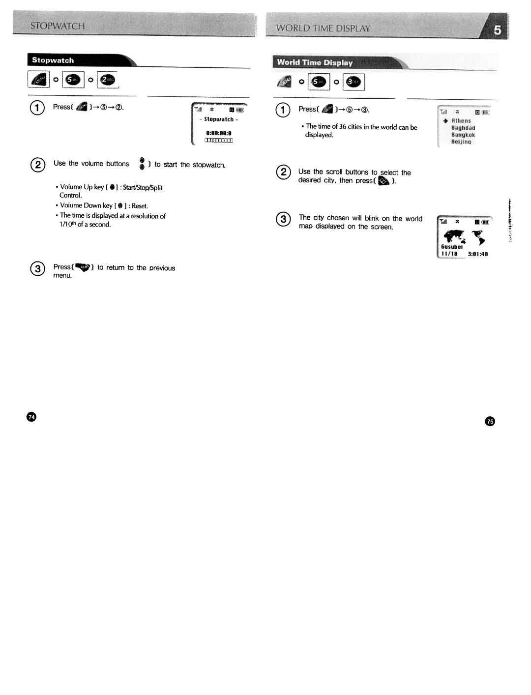 Audiovox CDM3300 manual F3\ Press To return to the previous Menu 