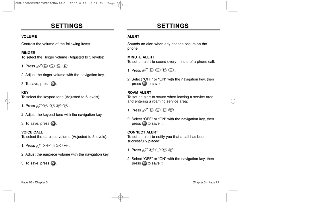 Audiovox CDM8600 owner manual Volume 