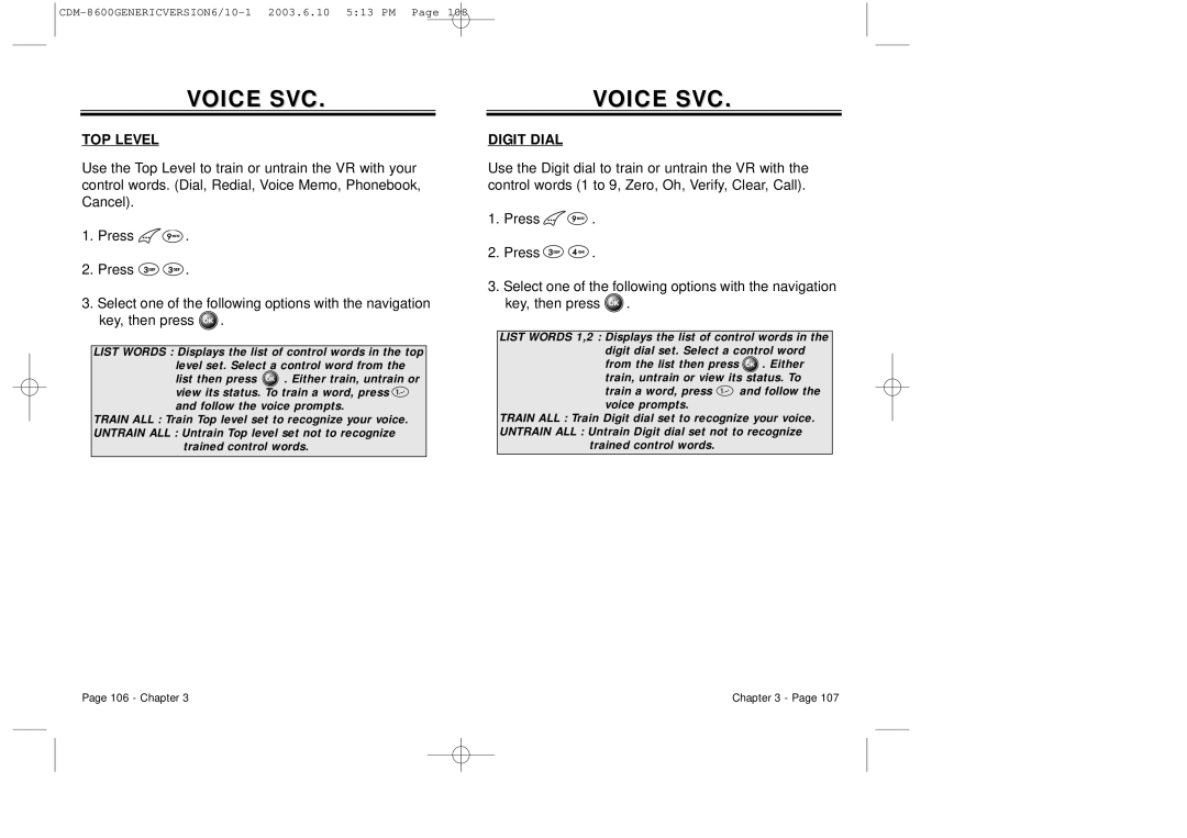 Audiovox CDM8600 owner manual TOP Level, Digit Dial 