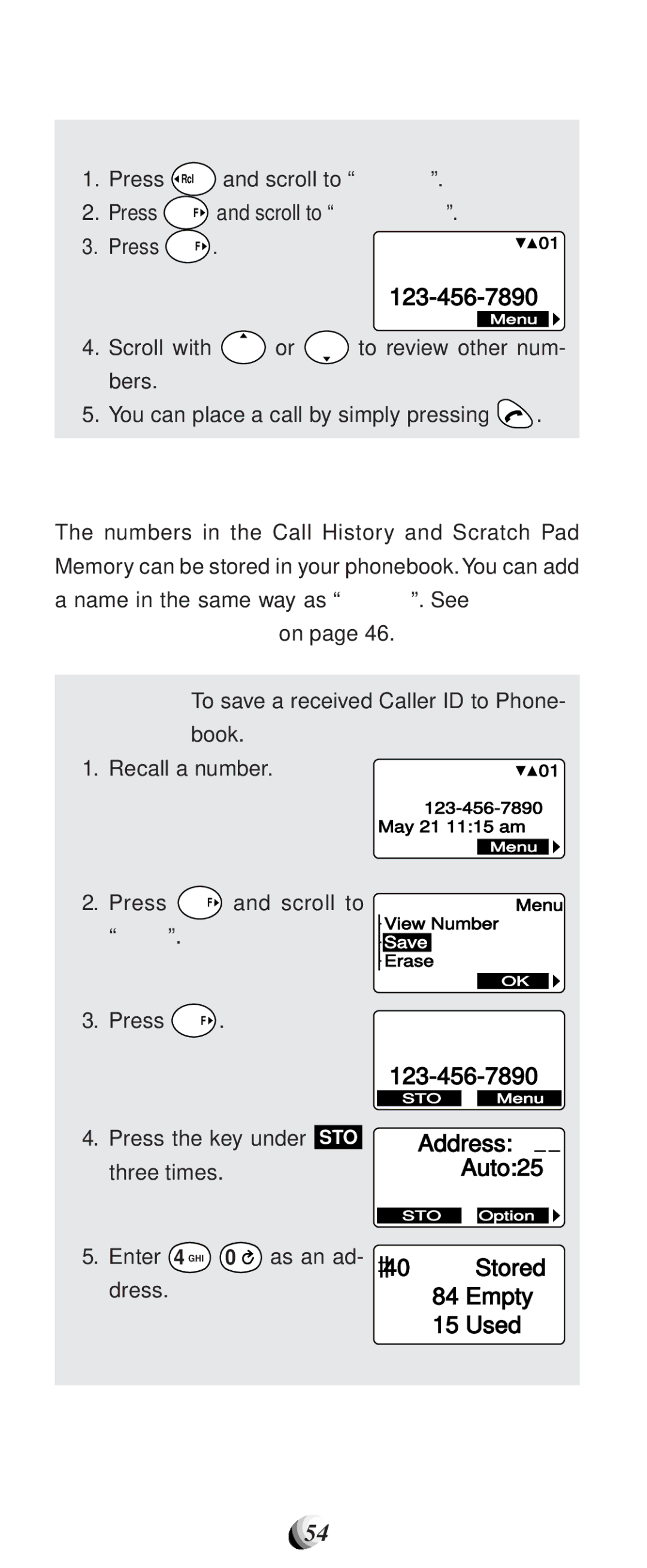 Audiovox CDM9100 manual To Review Scratch Pad, To Save a Number to Phonebook 