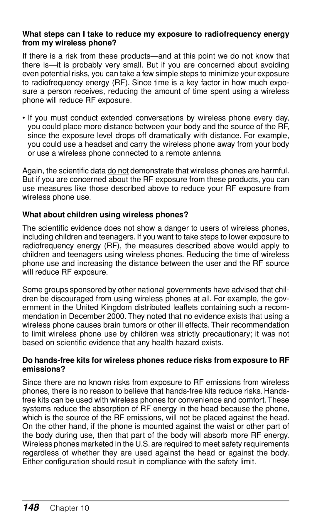 Audiovox CDM9900 owner manual What about children using wireless phones? 