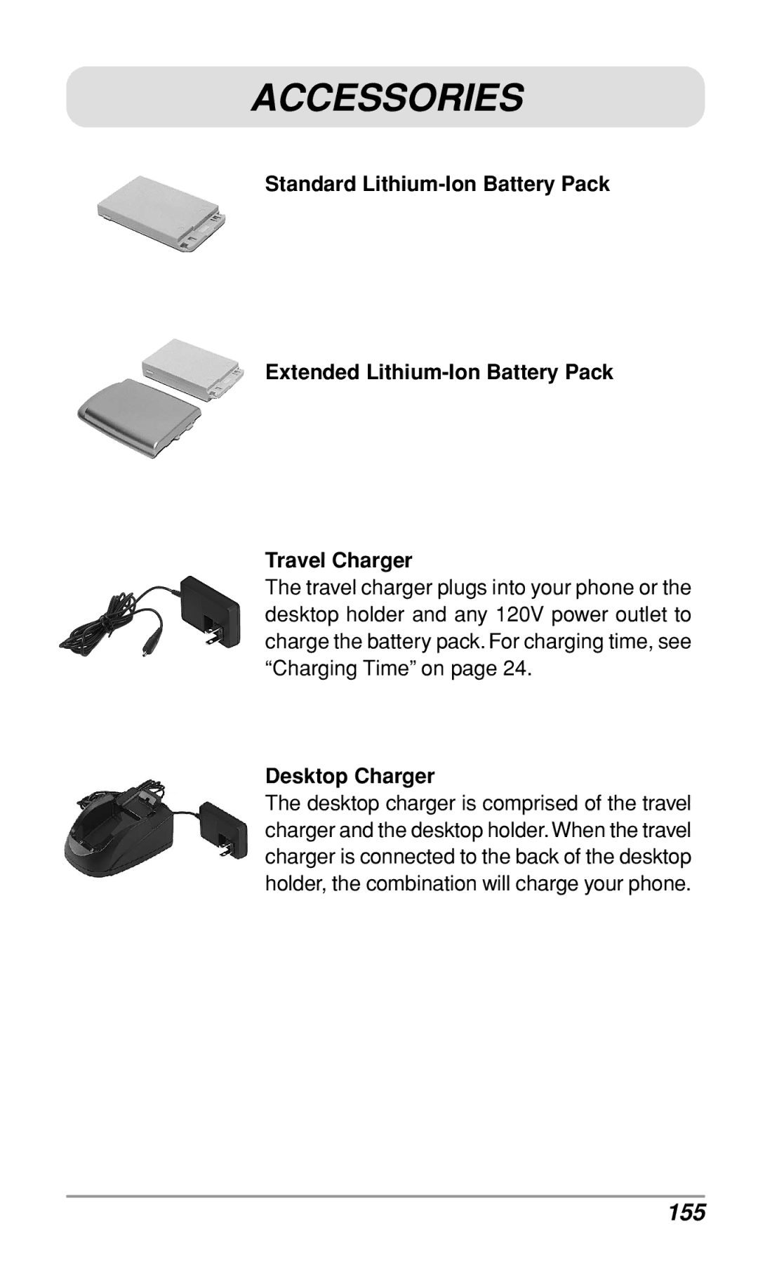 Audiovox CDM9900 owner manual Accessories, Desktop Charger 