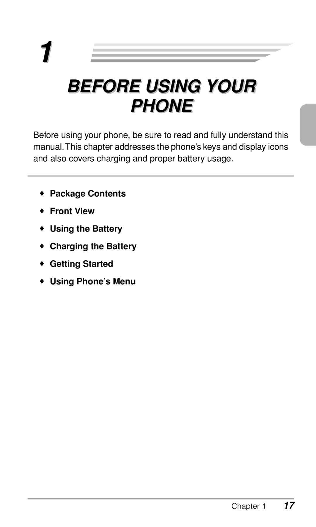 Audiovox CDM9900 owner manual Before Using Your Phone 