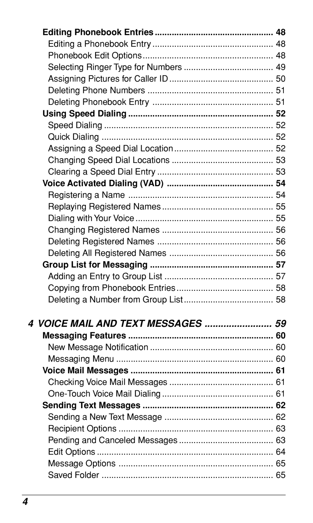 Audiovox CDM9900 Editing Phonebook Entries, Using Speed Dialing, Voice Activated Dialing VAD, Group List for Messaging 