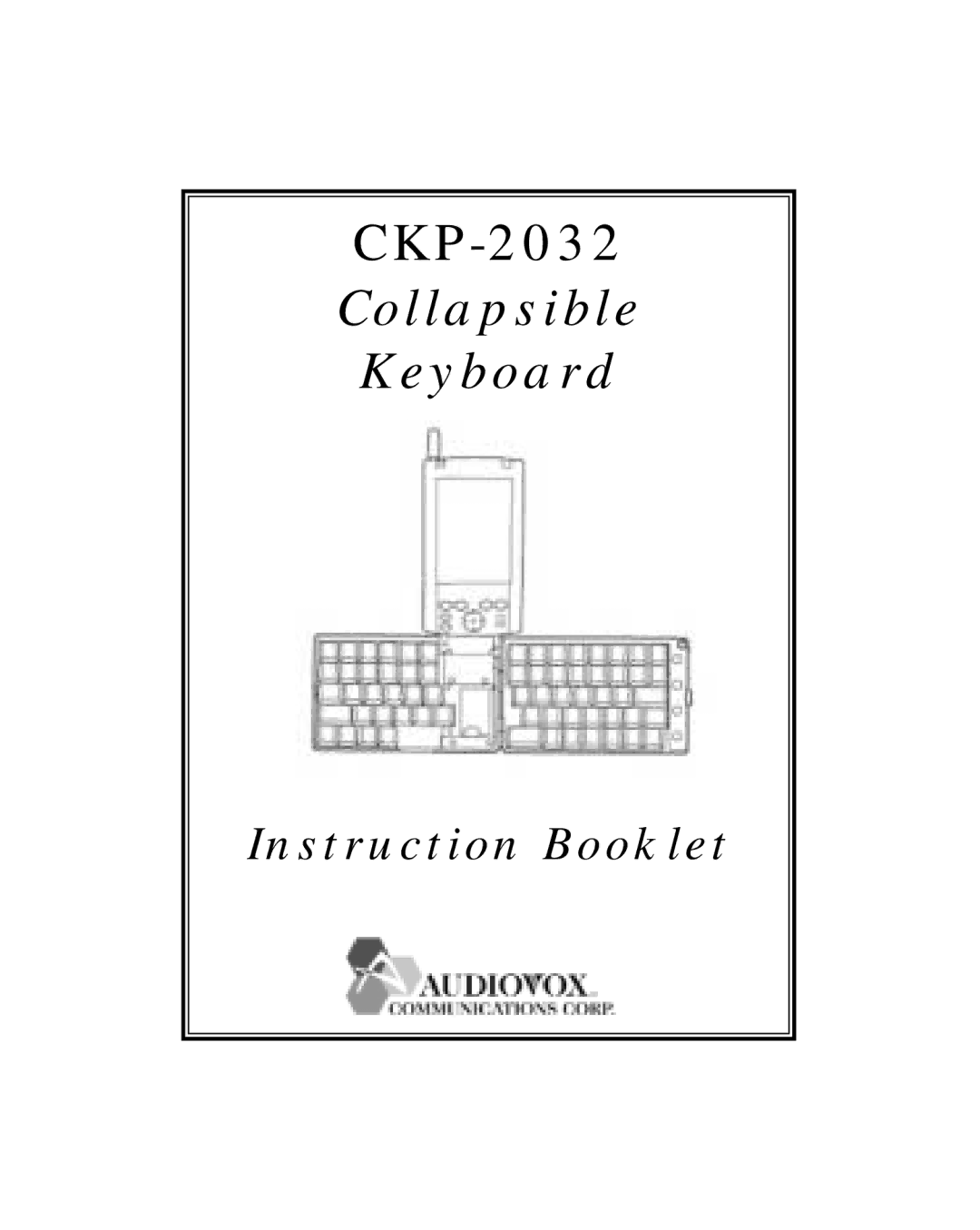 Audiovox CKP-2032 manual Collapsible Keyboard 