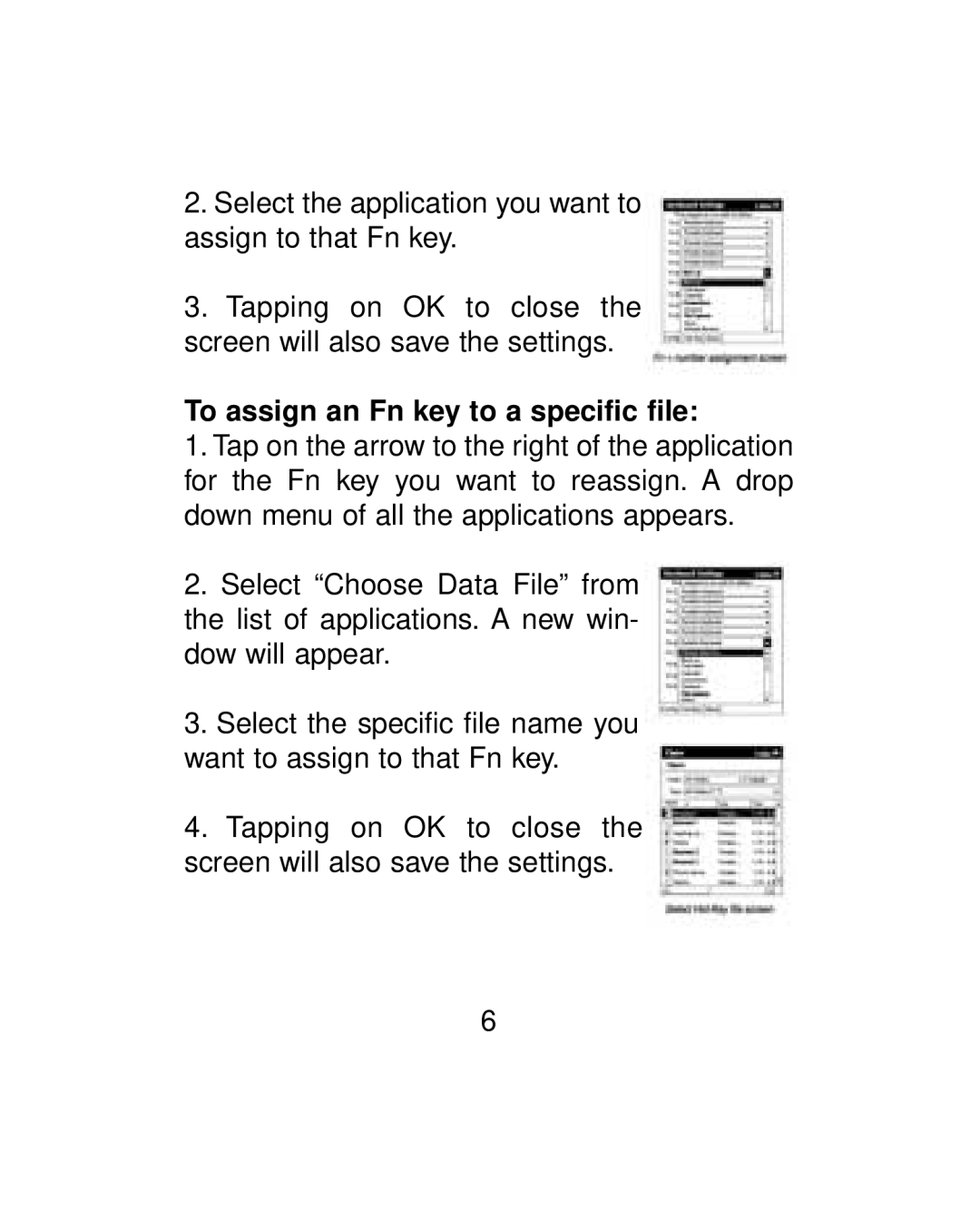 Audiovox CKP-2032 manual To assign an Fn key to a specific file 