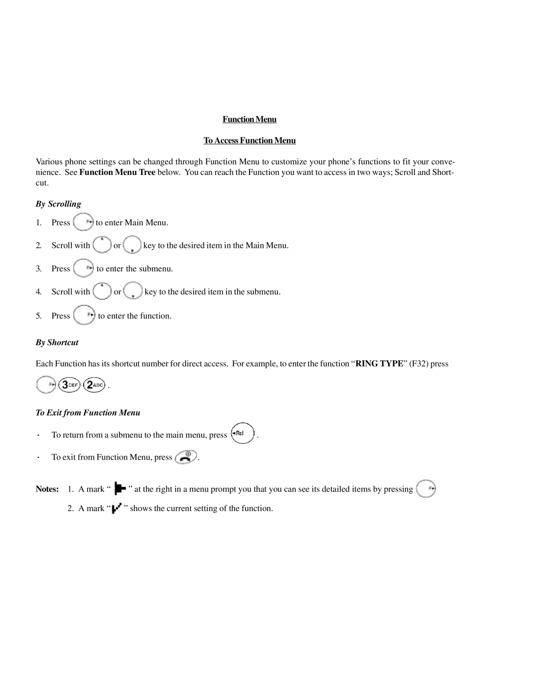 Audiovox CMD-9000 operation manual Function Menu To Access Function Menu, By Shortcut, To Exit from Function Menu 