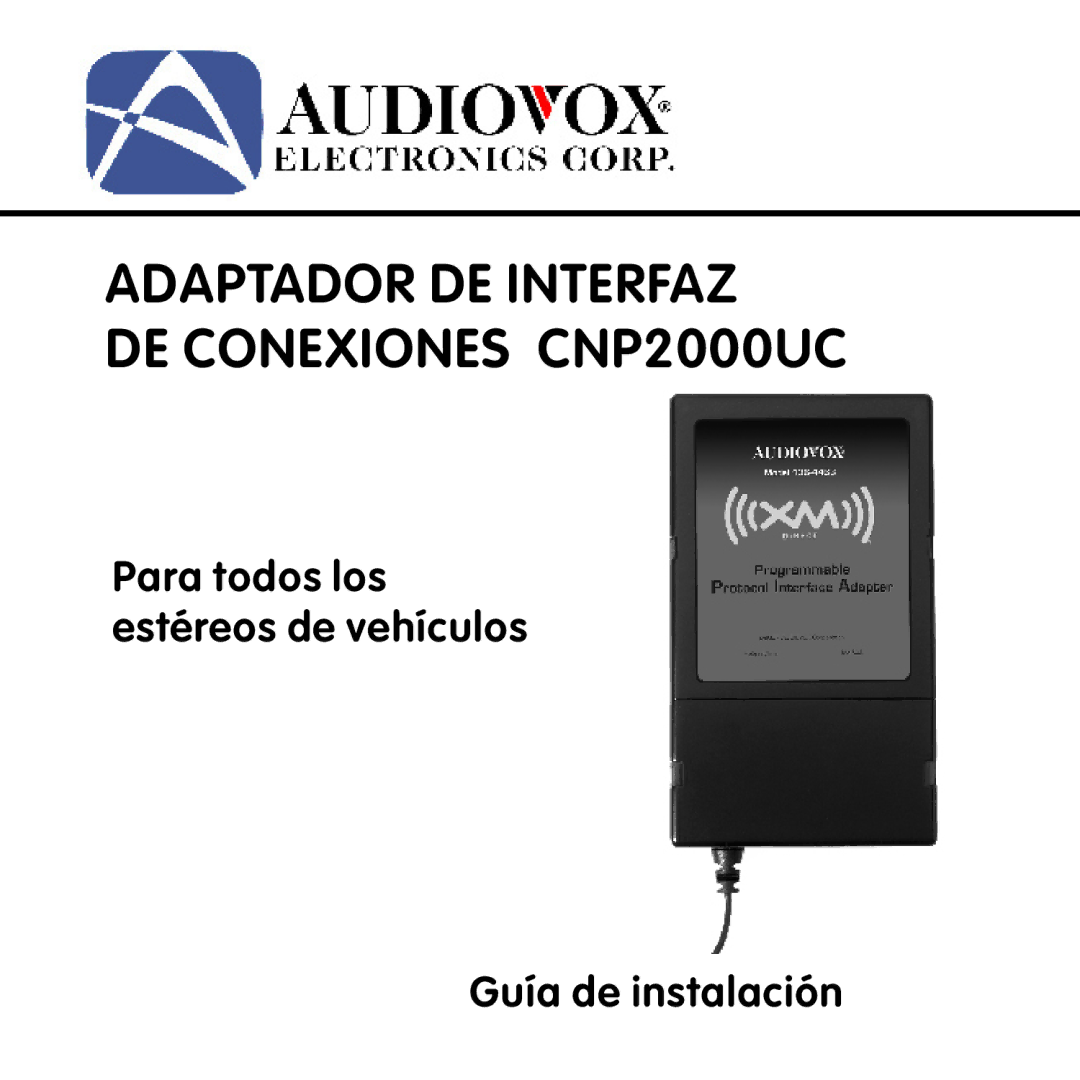 Audiovox manual Adaptador DE Interfaz DE Conexiones CNP2000UC 