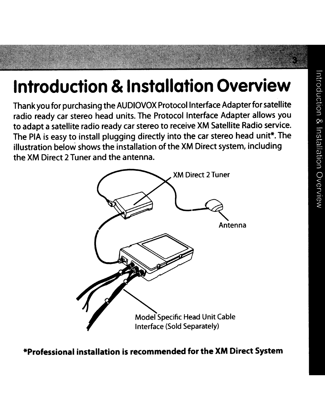 Audiovox CNP2000UCA manual Introduction &Installation Overview 