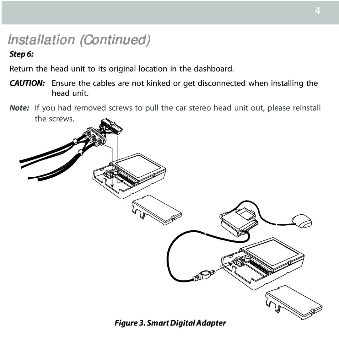 Audiovox CNPKEN1 manual Smart Digital Adapter 