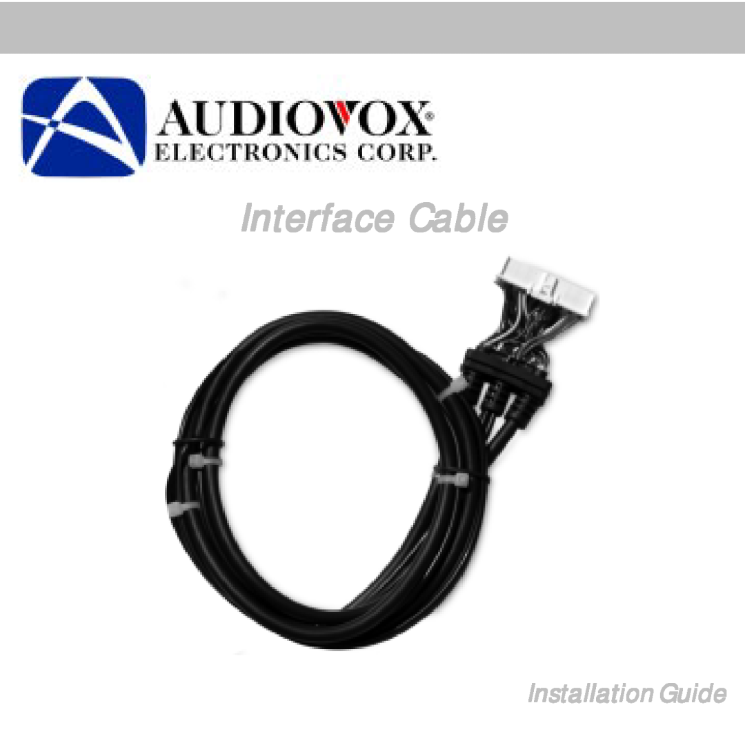 Audiovox 128-7984A, CNPSON1 manual Interface Cable, Installation Guide 
