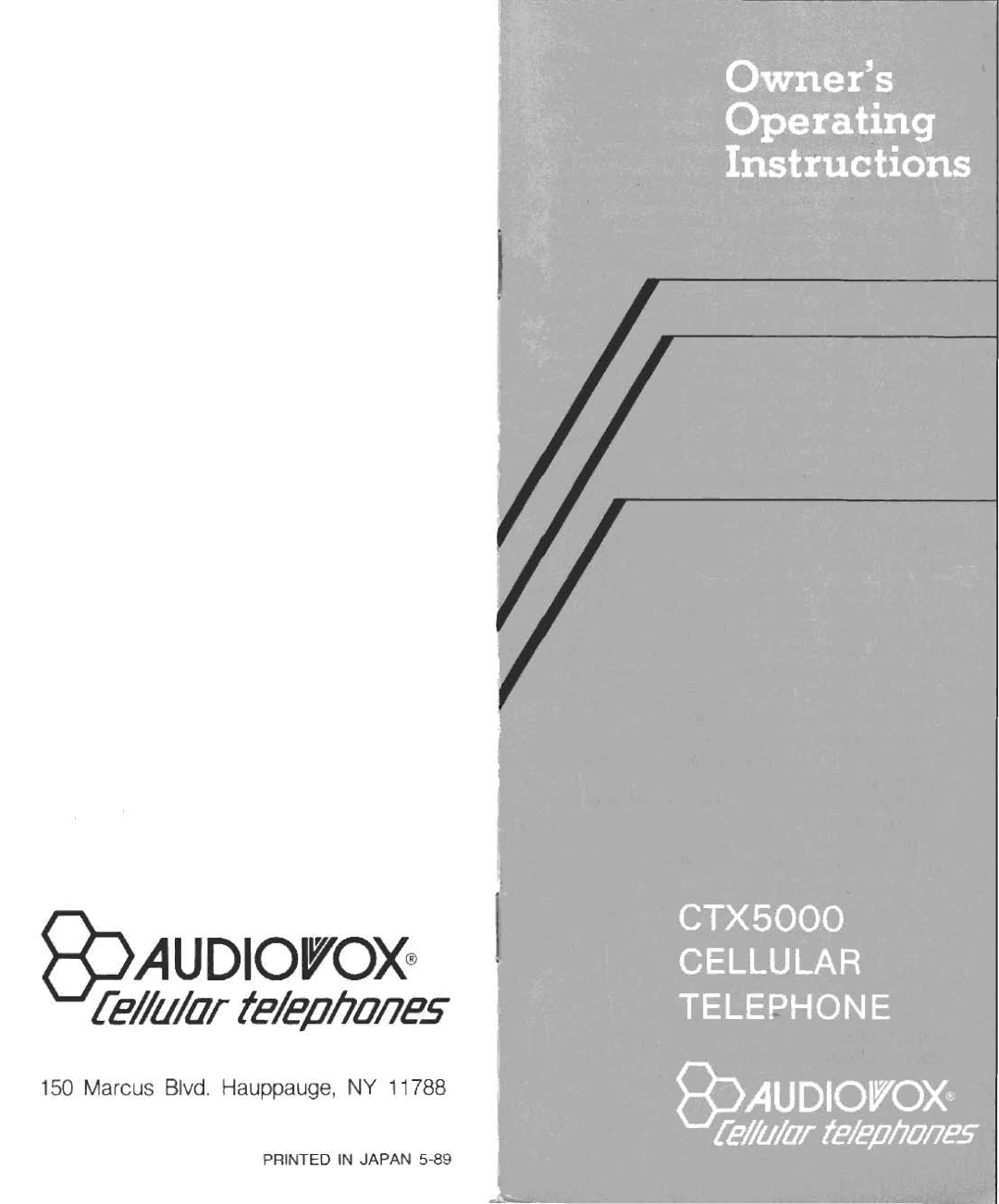 Audiovox CTX5000 manual 