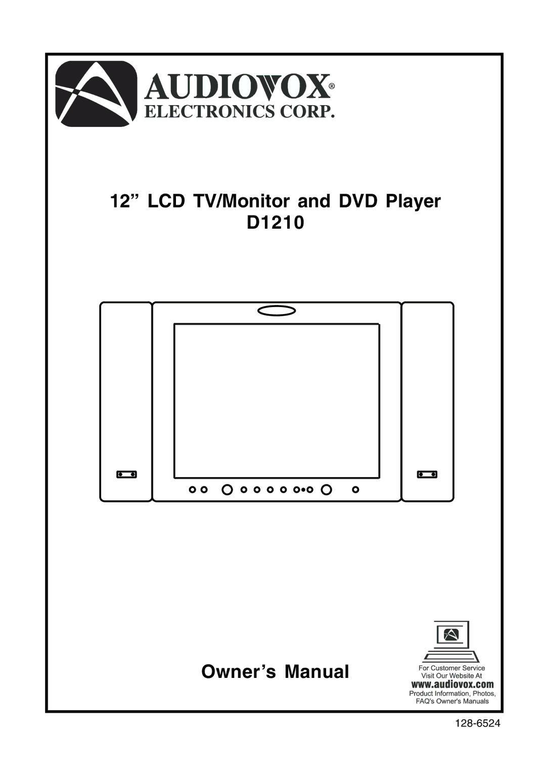 Audiovox D1210 owner manual 