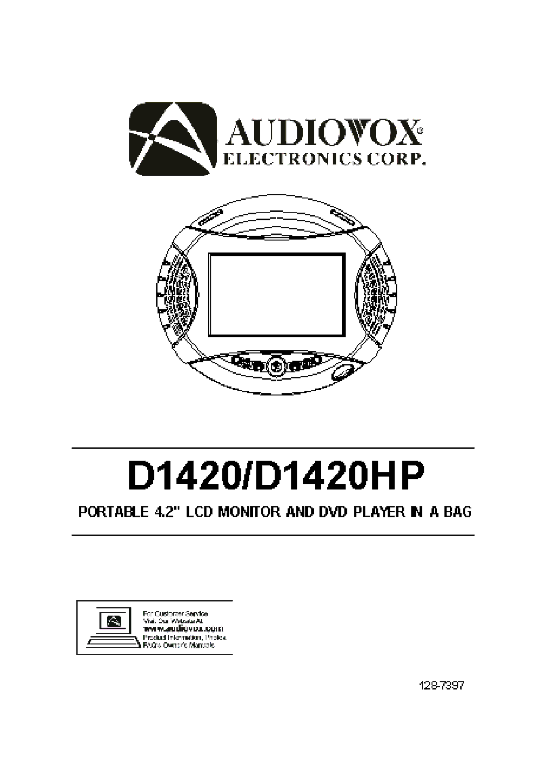 Audiovox D1420HP manual 