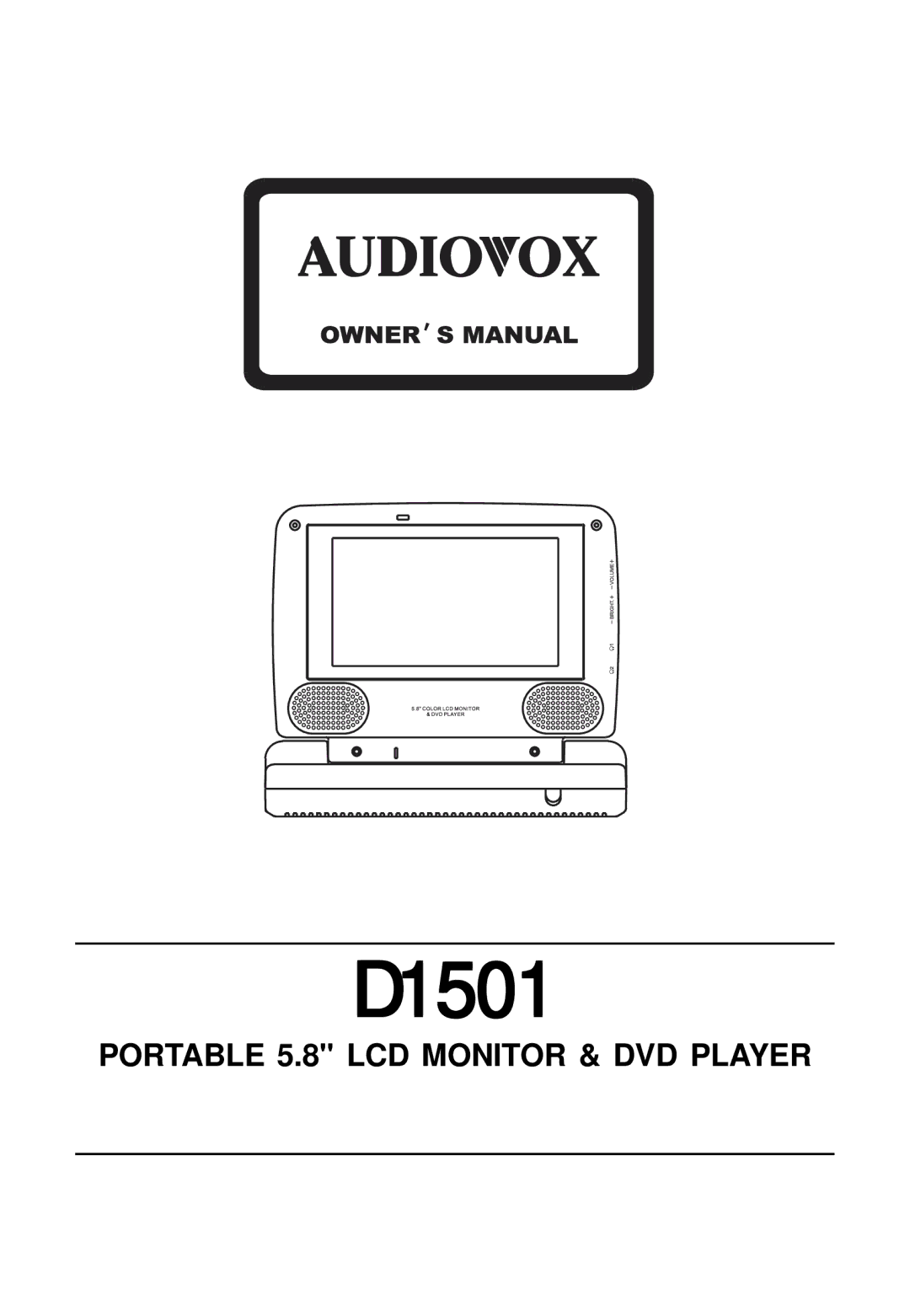 Audiovox D1501 manual 