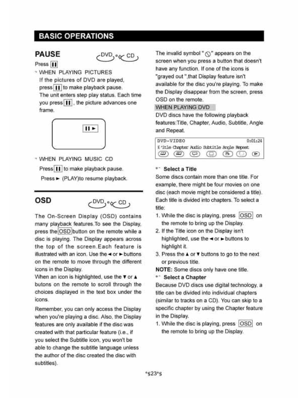 Audiovox D1530 manual 