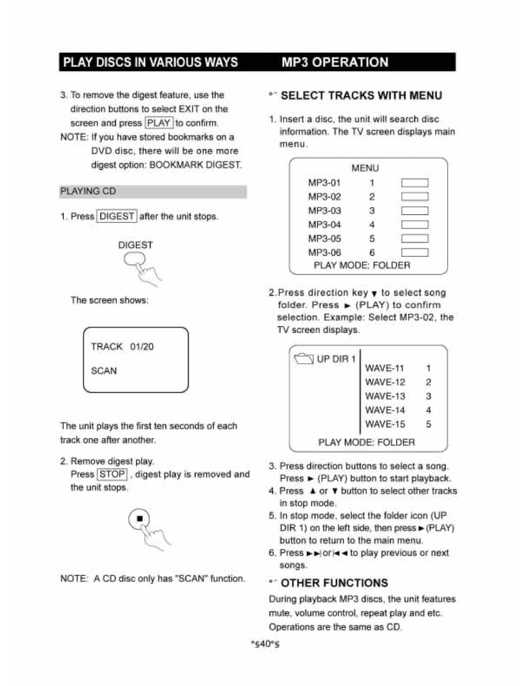 Audiovox D1530 manual 