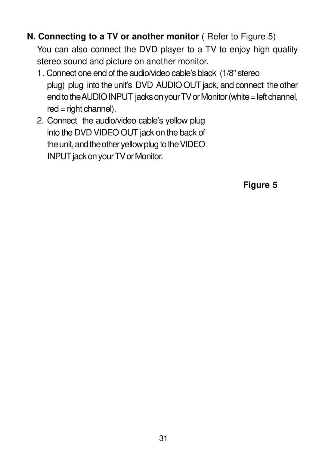 Audiovox D1712 manual Connecting to a TV or another monitor Refer to Figure 