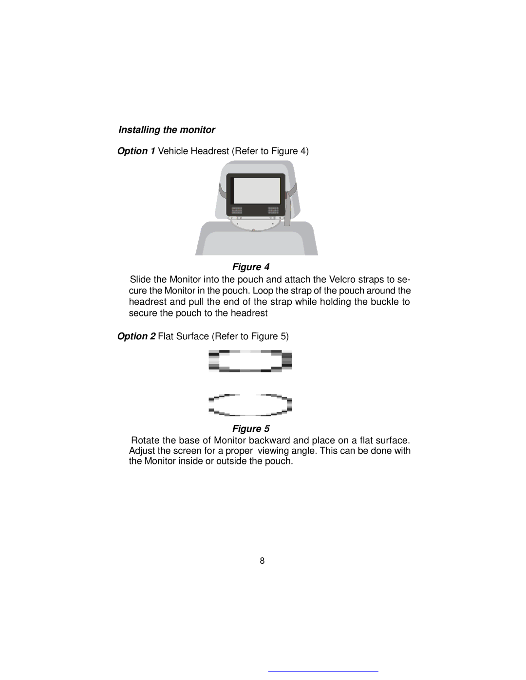 Audiovox D1718ES manual Installing the monitor 